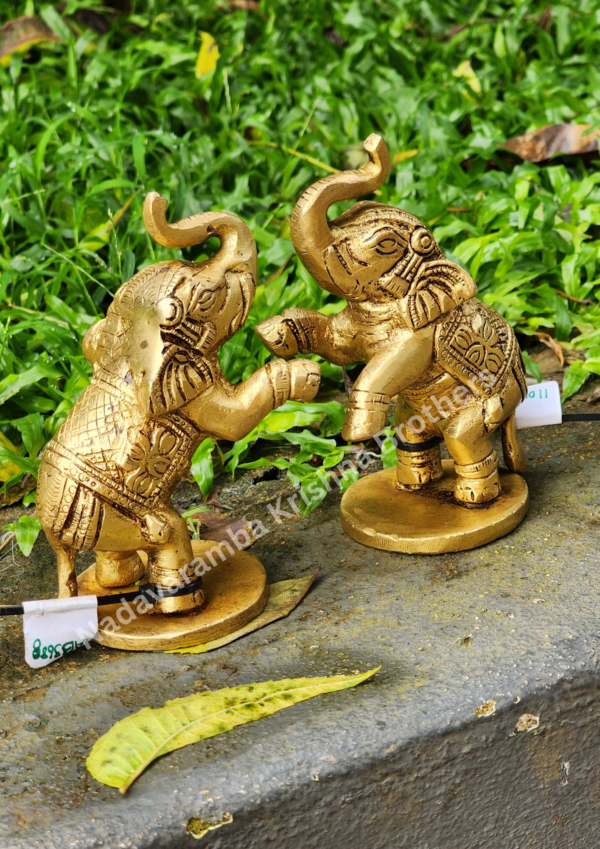 Brass Elephant Decor 5 inch - Image 4