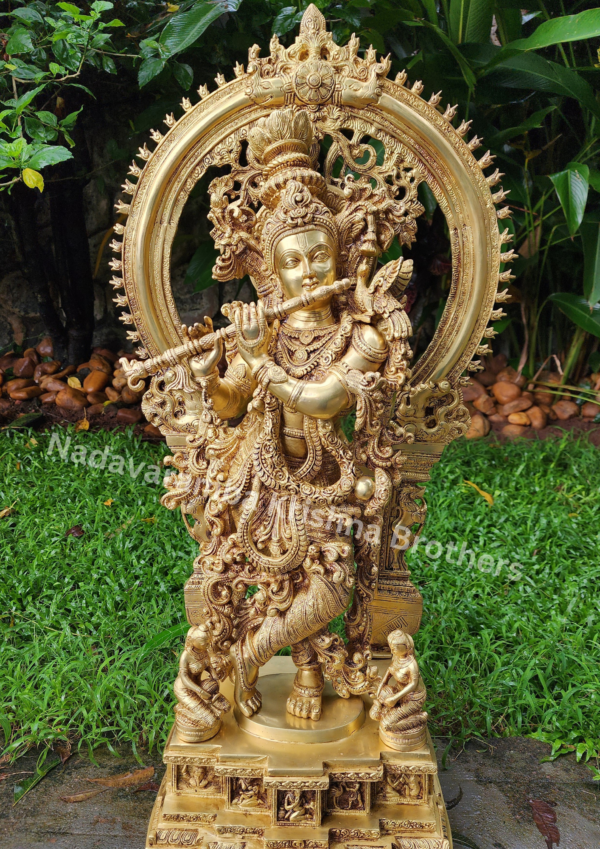 Shree Krishna Idol with Frame/Arch 32 inch - Image 7