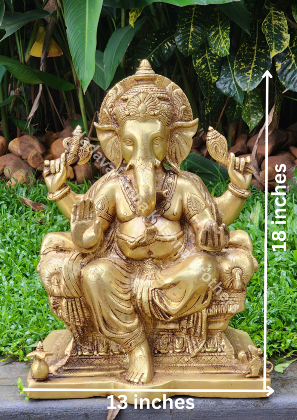 Lord Ganesha Idol – 18 inches SGE-BKG-20 - Image 5