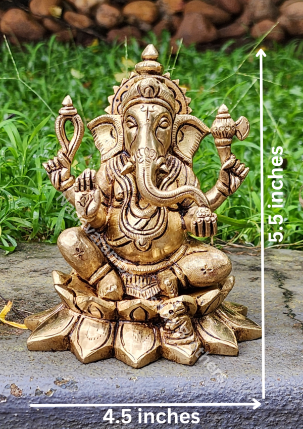 Lord Ganesha Idol – 5.5 inches (SC-3726) - Image 2