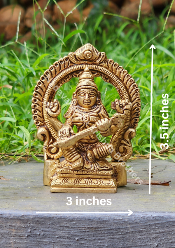 Goodess Saraswathi 3.5 inch SC-2853-S - Image 3