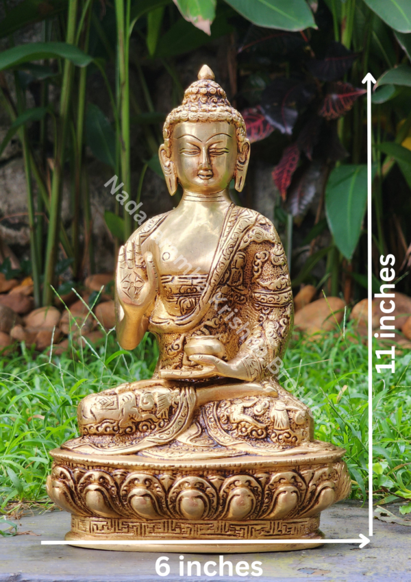 Buddha Brass 11 inch Idol SC-2799 - Image 3