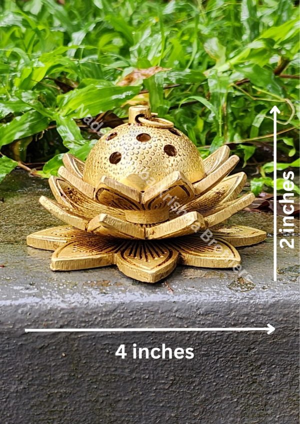 Antique Brass Dhoop & Sambrani Stand 2.5 inch LDD-1 - Image 3