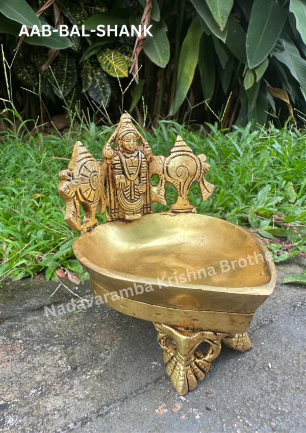 Balaji Shank Chakra Diya 5-inch height AAB-BAL-SHANK - Image 2