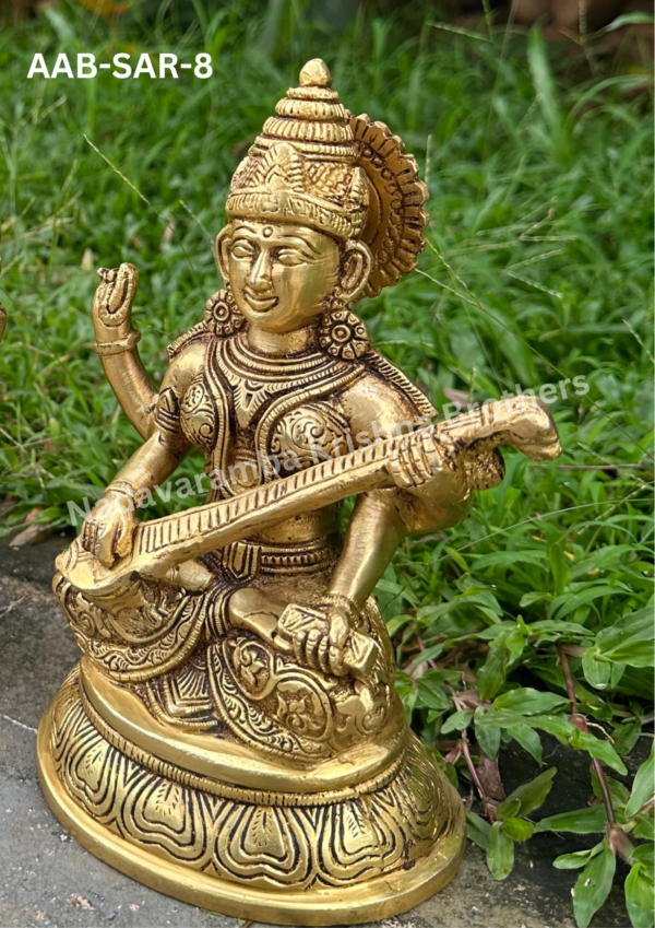 Goddess Saraswathi 8 inch (AAB-SAR-8) - Image 2