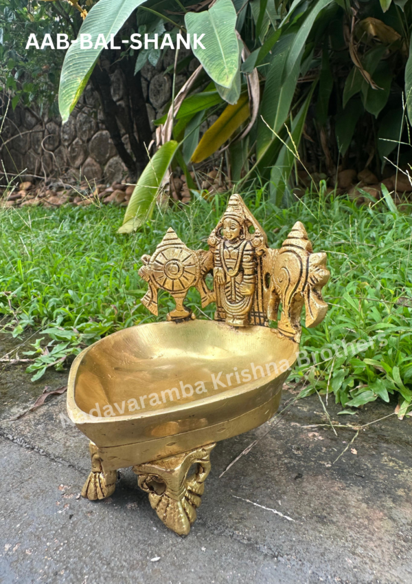 Balaji Shank Chakra Diya 5-inch height AAB-BAL-SHANK - Image 5