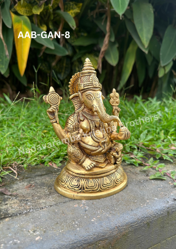 Shree Ganesh idol 8 inch height (AAB-GAN-8) - Image 5