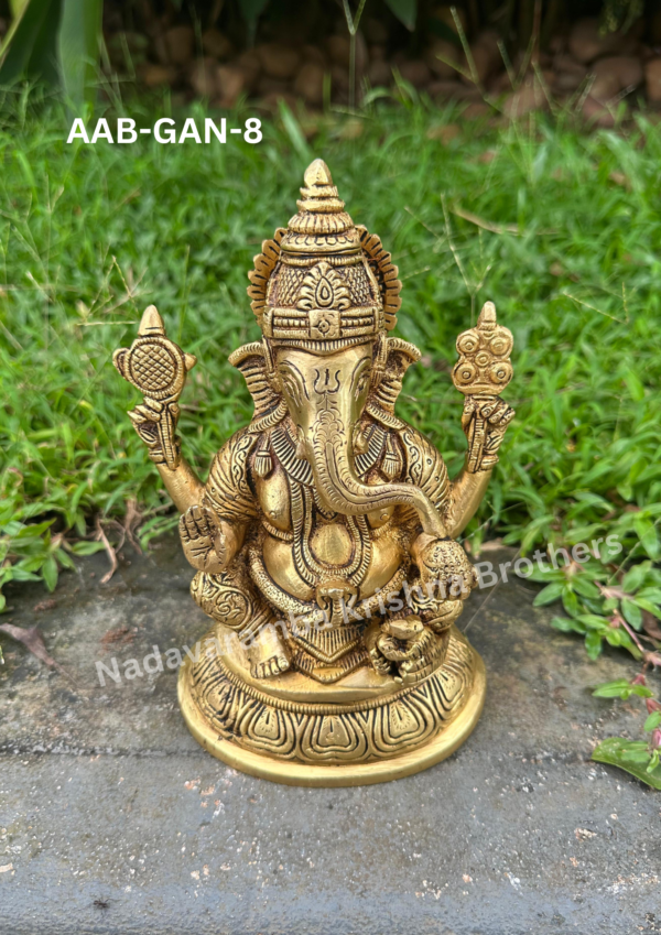 Shree Ganesh idol 8 inch height (AAB-GAN-8) - Image 3