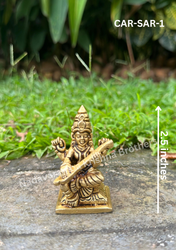 Goddess Saraswathi 2.5 inch (CAR-SAR-1)