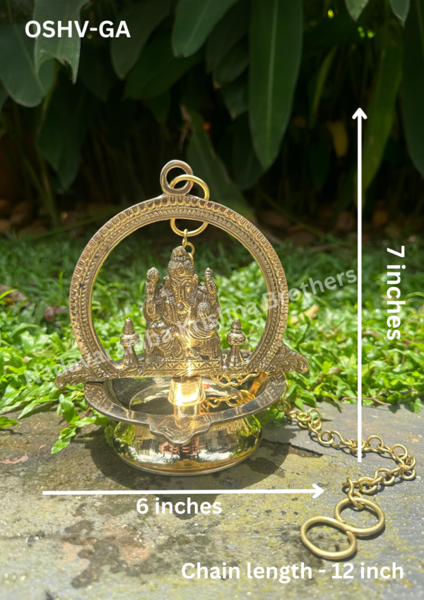 One-Side Ganesha Hanging Vilakku (OSHV-GA) - Image 6