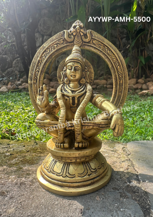 Sabarimala Ayyappa Swamy idol 8 inch (AYYWP-AMH-5500) - Image 7