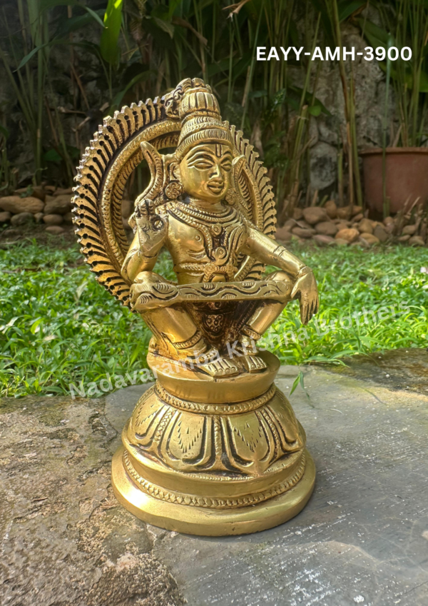 Sabarimala Ayyappa Swamy idol 6.5 inch (EAYY-AMH-3900) - Image 2