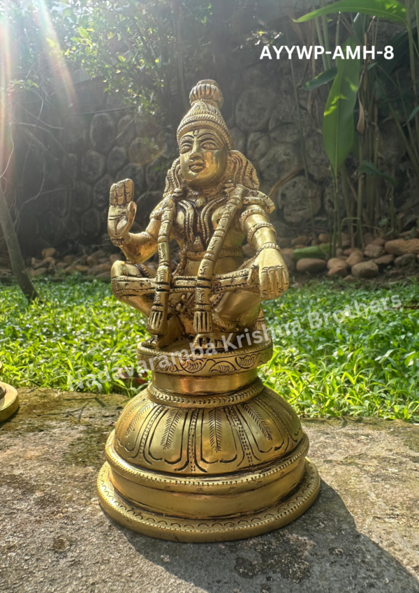 Sabarimala Ayyappa Swamy idol 8 inch (AYYWP-AMH-8) - Image 5