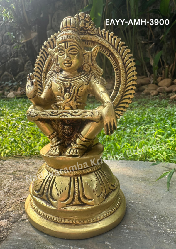 Sabarimala Ayyappa Swamy idol 6.5 inch (EAYY-AMH-3900) - Image 3