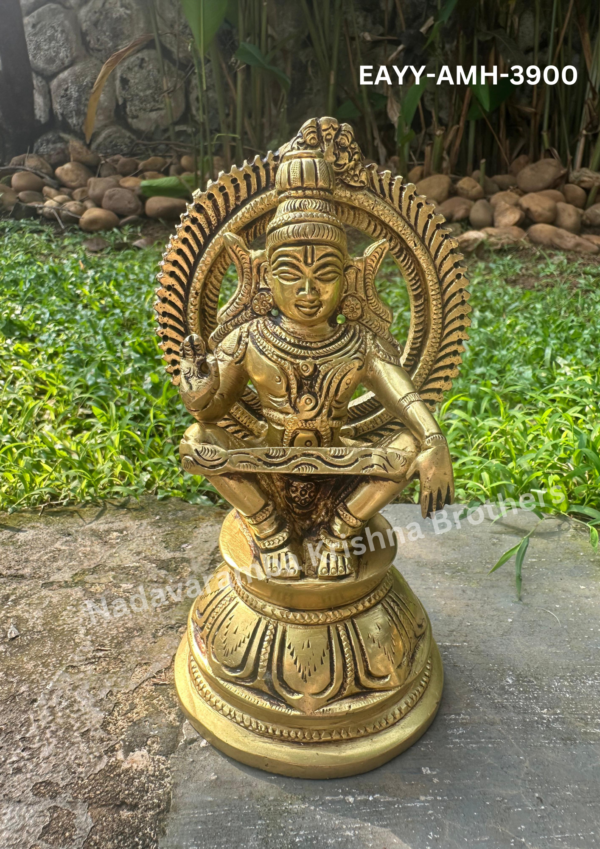 Sabarimala Ayyappa Swamy idol 6.5 inch (EAYY-AMH-3900) - Image 4