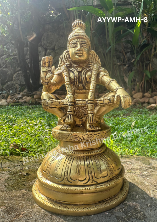 Sabarimala Ayyappa Swamy idol 8 inch (AYYWP-AMH-8) - Image 3