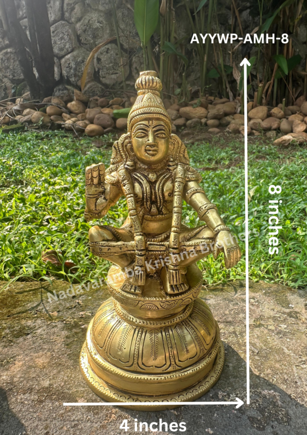 Sabarimala Ayyappa Swamy idol 8 inch (AYYWP-AMH-8) - Image 4