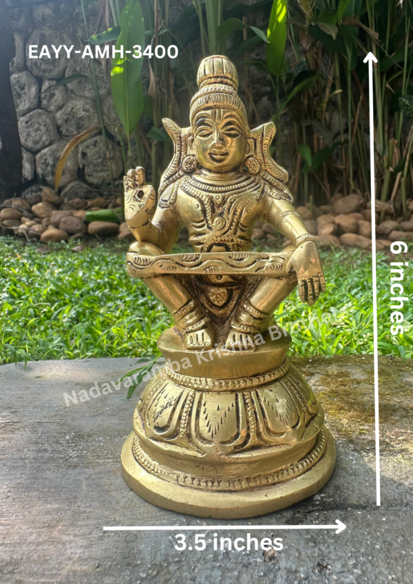 Sabarimala Ayyappa Swamy idol 6 inch (EAYY-AMH-3400) - Image 5