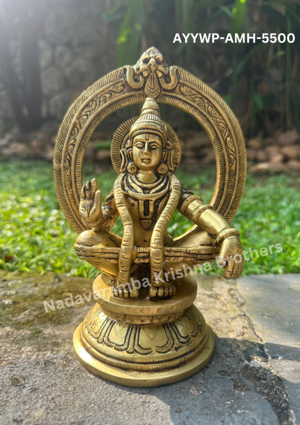 Sabarimala Ayyappa Swamy idol 8 inch (AYYWP-AMH-5500) - Image 4