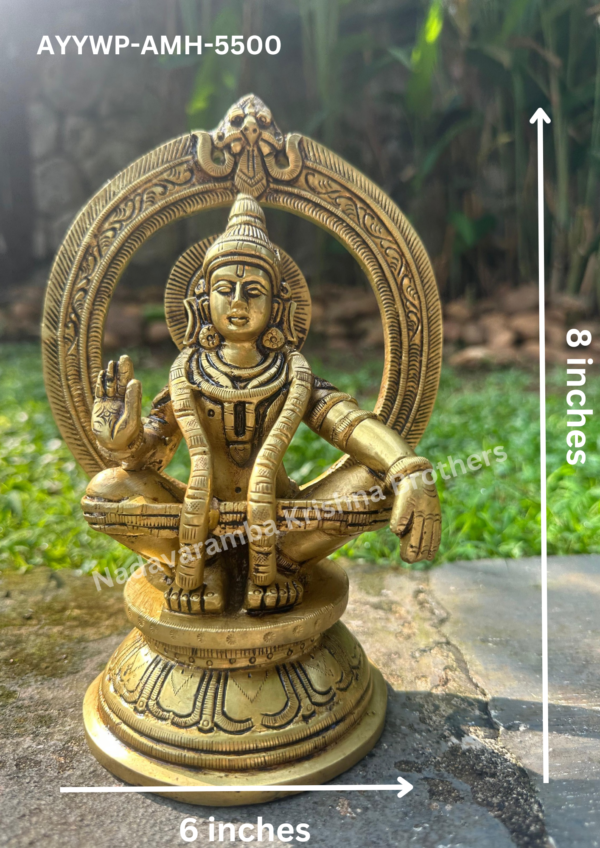 Sabarimala Ayyappa Swamy idol 8 inch (AYYWP-AMH-5500) - Image 5