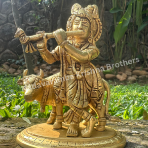 Lord Krishna with Cow 5.5 inches (KCOW-AMH-2800)