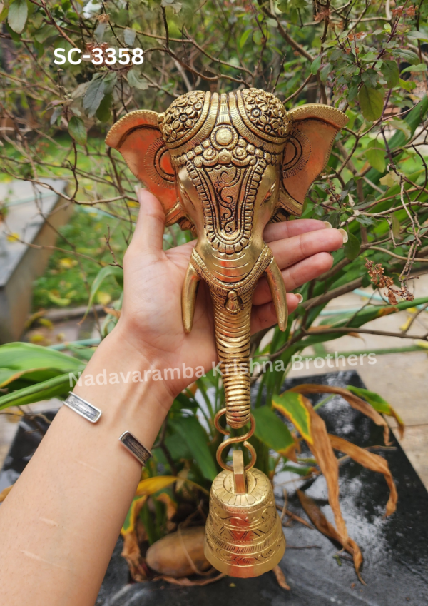 Elephant Wall decor with Bell (SC-3358) - Image 4