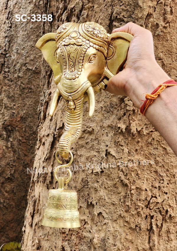 Elephant Wall decor with Bell (SC-3358) - Image 2