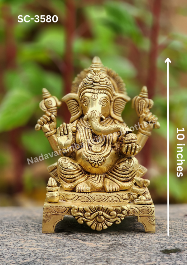 Lord Ganesha 10 inch Idol SC-3580 - Image 2