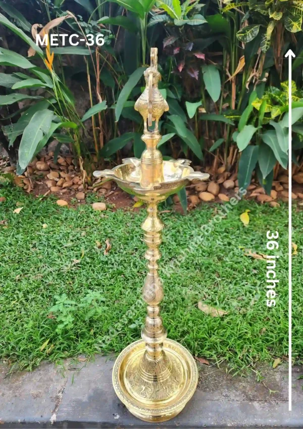 Bronze Peacock Nilavilakku - Image 5