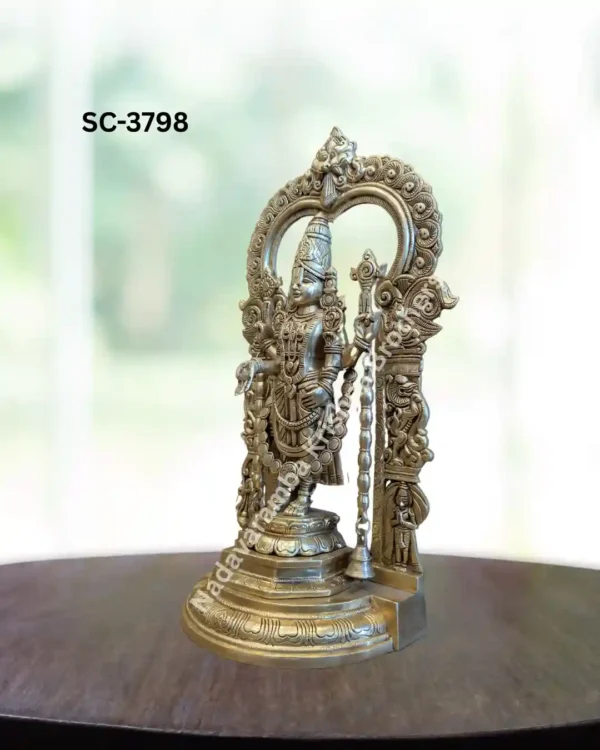 Tirupathi Balaji Standing with Garuda & Hanuman on Sides (SC-3798) - Image 4
