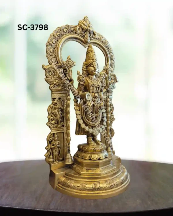 Tirupathi Balaji Standing with Garuda & Hanuman on Sides (SC-3798) - Image 3