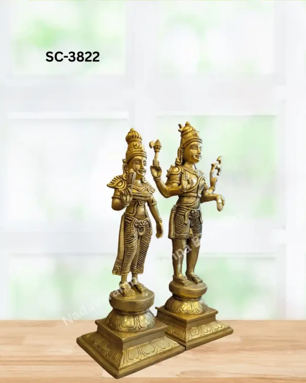 Standing Shiva Parvathi Statue (SC-3822) - Image 3