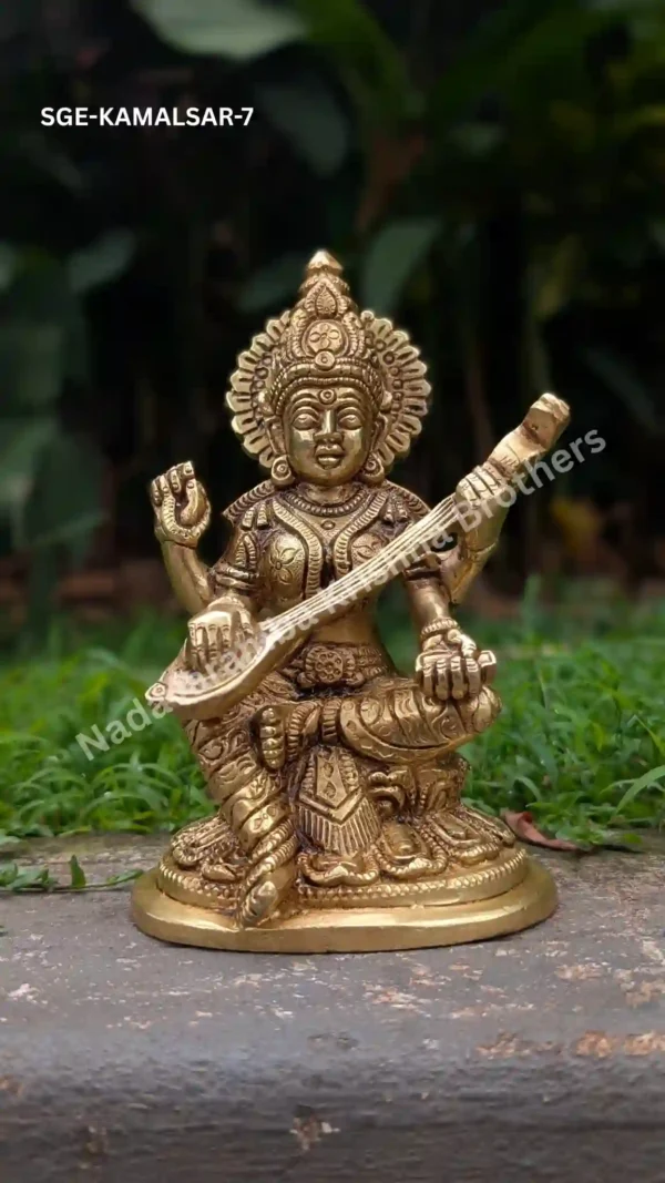 Saraswati in Lotus (SGE-KAMALSAR-7) - Image 5