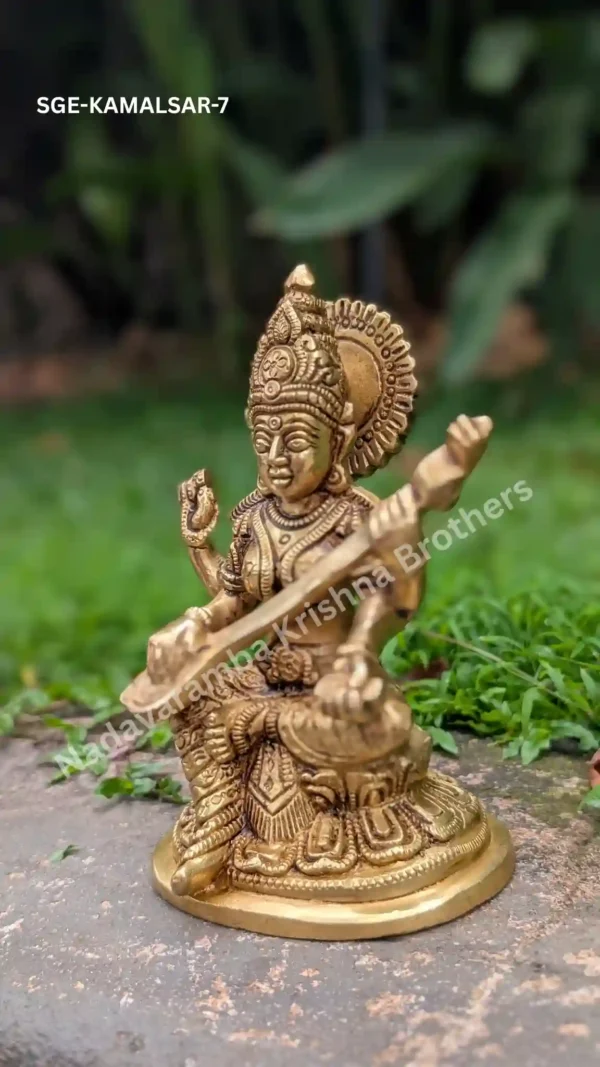 Saraswati in Lotus (SGE-KAMALSAR-7) - Image 3