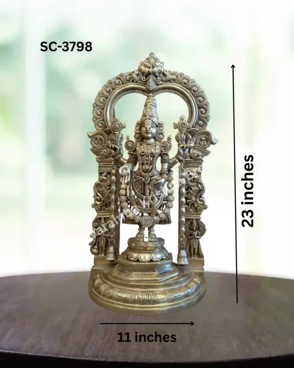 Tirupathi Balaji Standing with Garuda & Hanuman on Sides (SC-3798)
