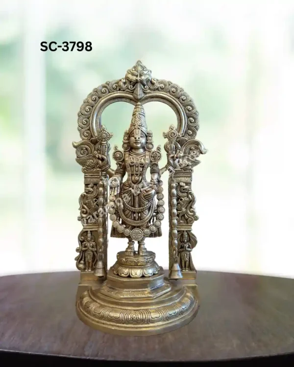 Tirupathi Balaji Standing with Garuda & Hanuman on Sides (SC-3798) - Image 5