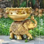Brass Elephant Decor with Urli BS-AAB-2