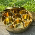 Brass Masala Box/Anjarai petti – 3 Sizes