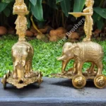Pavai on Yanai Vilakku/Elephant Lamp with Wheels