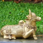 Brass Nandi Idol 8 inch