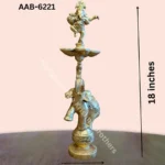 Ganesha Standing Deepak on Top of Elephant (AAB-6221)