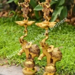 Krishna Standing On Top Of Elephant Decor Lamp (AAB-6158)