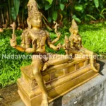 sitting shiv parvati, big size, with standing murugan in rectangle base