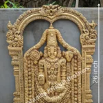 tirupati balaji with arch, one sided wall hanging, big size