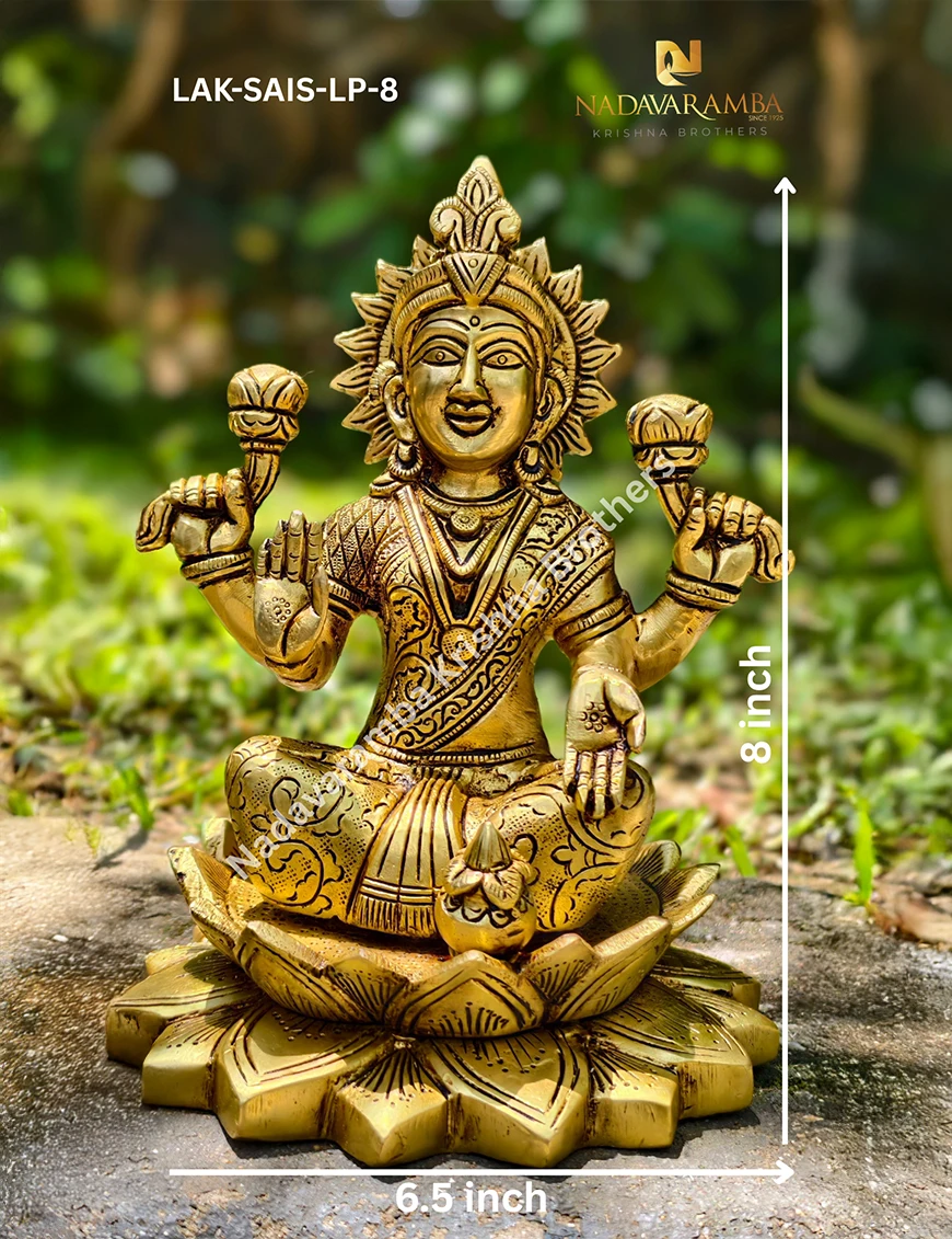 1 LAKSHMI SITTING ON LOTUS BASE