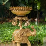 Big Elephant With Urli And Hanging Bell