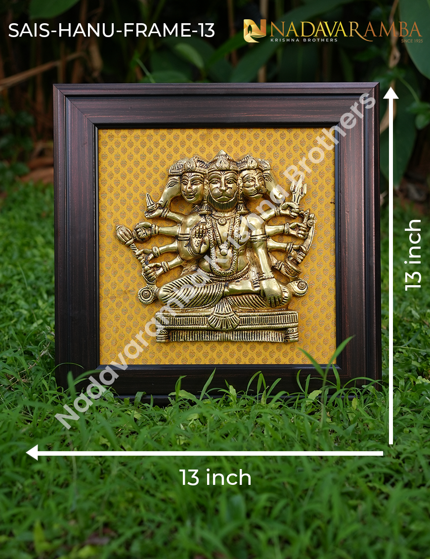 Panchmukha Hanuman with wooden frame Panchmukha Hanuman with wooden frame