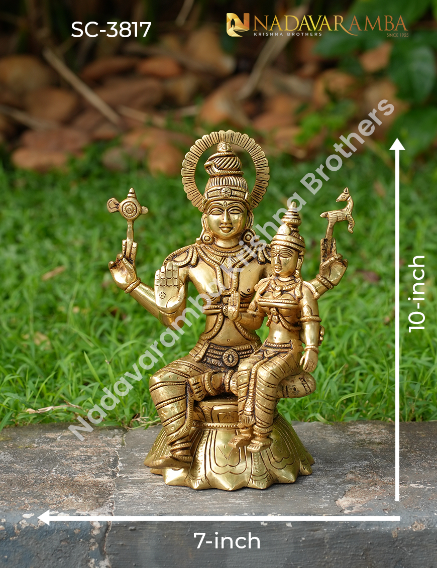 Shiva Parvati with lotus base