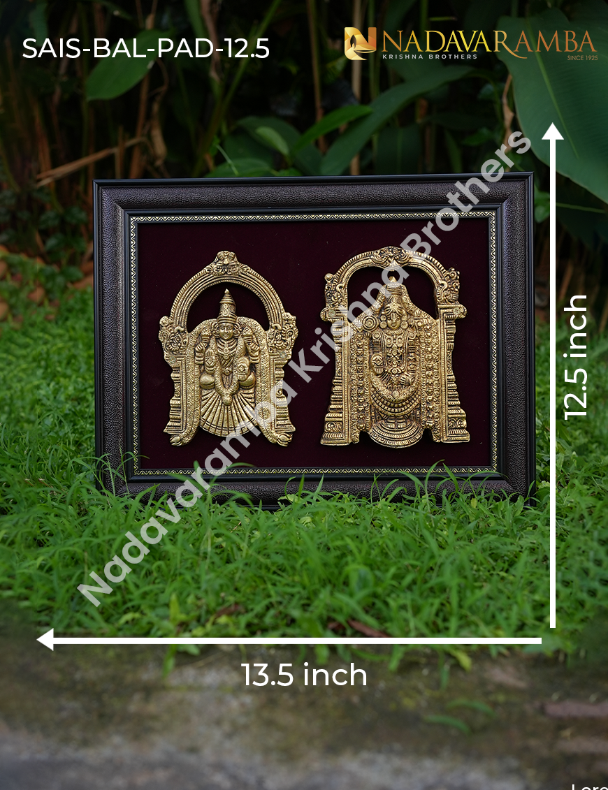 Tirupati Padmavati wall hanging with wooden frame Tirupati Padmavati wall hanging with wooden frame